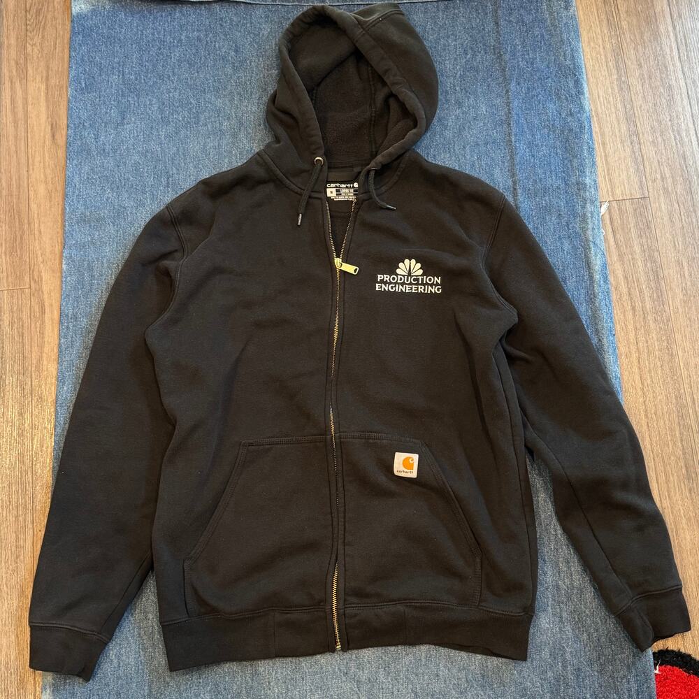 Faded Carhartt Marquette Full Zip Hoodie K122 "Peacock" Size Medium